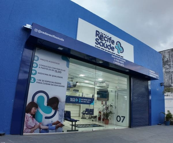Fachada da clínica Recife Saúde