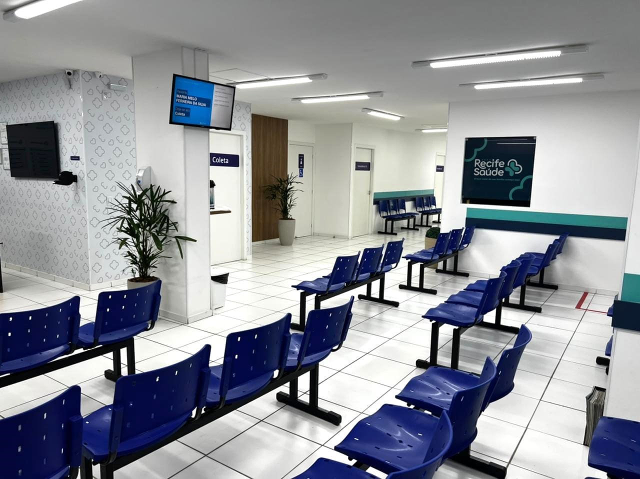 Recepção da clínica Recife Saúde